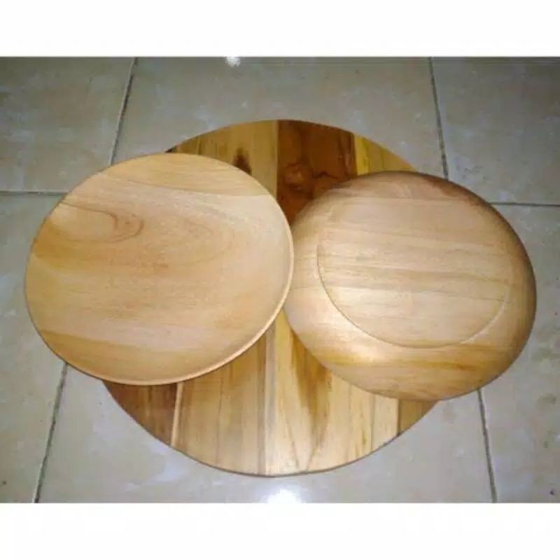 Piring Kayu diameter 20 cm