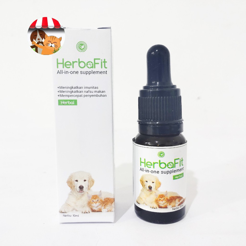 Herbafit 10ml - Vitamin Kucing Anjing Suplemen Kucing Anjing Herba Fit