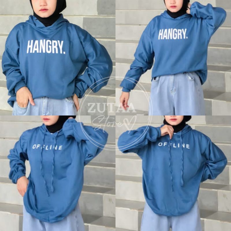 Offline sweater crop hodie kekinian // Sweater Hodie