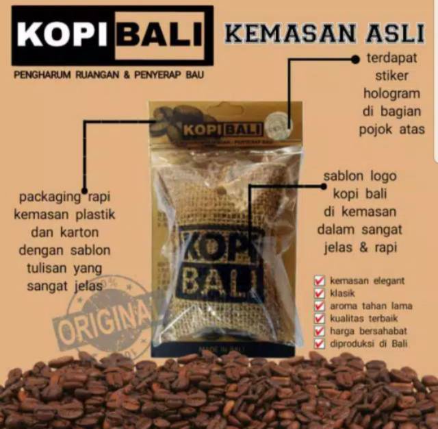 Parfum mobil gantung BIJI KOPI BALI 100% asli Koji