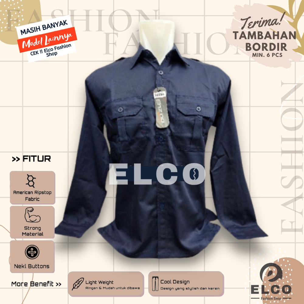 Seragam kemeja baju kerja navy putih hitam biru hijau merah abu baju pdh pangkat kantor promosi even