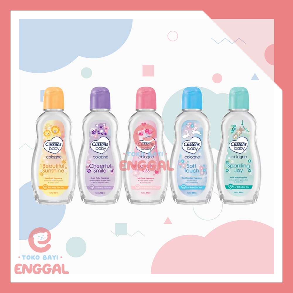 Cussons Cologne 100ml All Variant Lovely Kiss Sparkling Joy Soft Touch Beautiful Sunshine Cheerful Smile