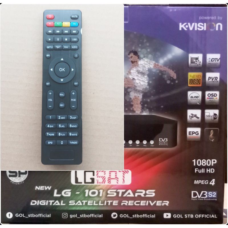 Remot. Remot Receiver LGSAT LG-101 STARS versi goll ori