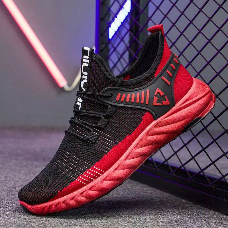 Jual sneakers Import Hitam Merah dan hitam orange | Shopee Indonesia