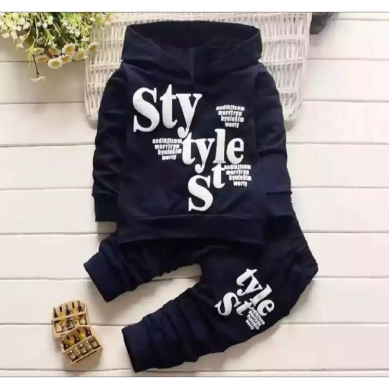 SETELAN HODDIE STYLES  ANAK LAKI LAKI DAN PEREMPUAN/SET SWEATER ANAK UMUR 1-5 THN