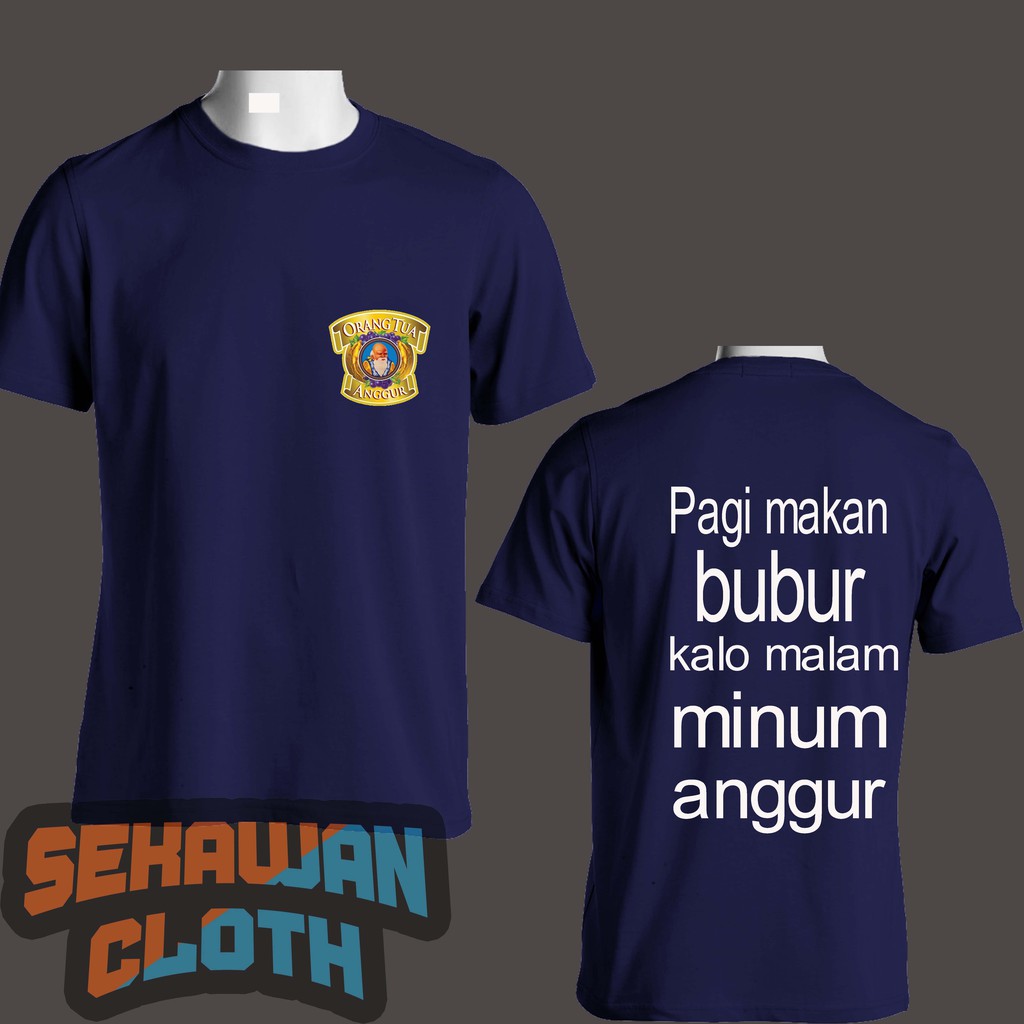 KAOS TSHIRT NAVY ANGGUR CAP ORANG TUA PBKMA - SEKAWAN CLOTHING