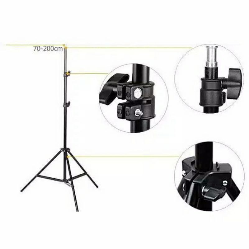 ONLY TRIPOD PANJANG 2 METER Tripod Portable Lighting Stand - Tripod Untuk Hp Dan Camera