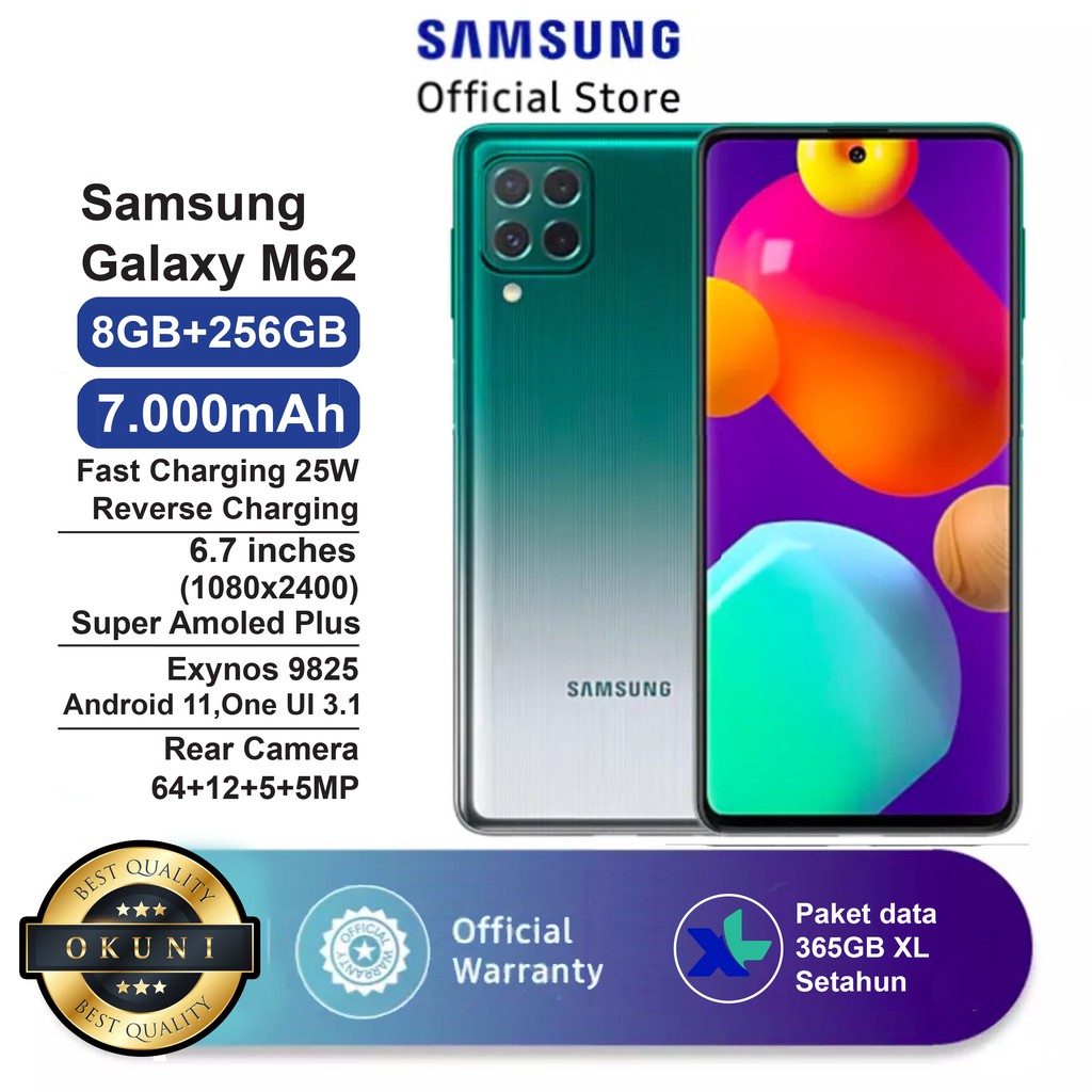 Samsung Galaxy M62 8/256 GB Garansi Resmi Samsung-1