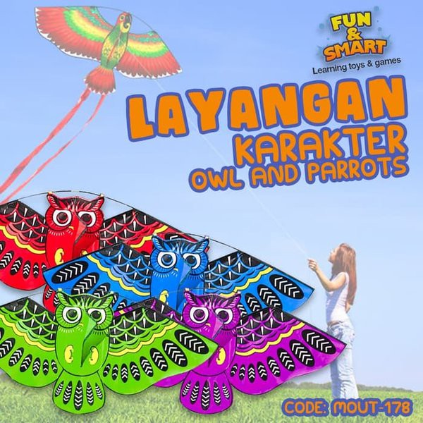 MAINAN LAYANG KARAKTER BURUNG HANTU BESAR MOUT-178