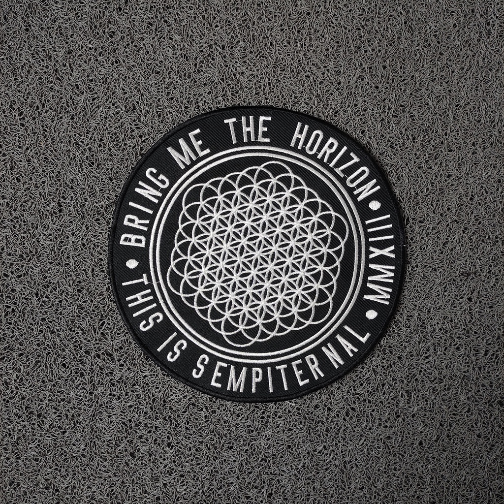 BACKPATCH PATCH PUNGGUNG PATCH BESAR PATCH BRING ME THE HORIZON SATU SET PATCH KECIL DAN PIN