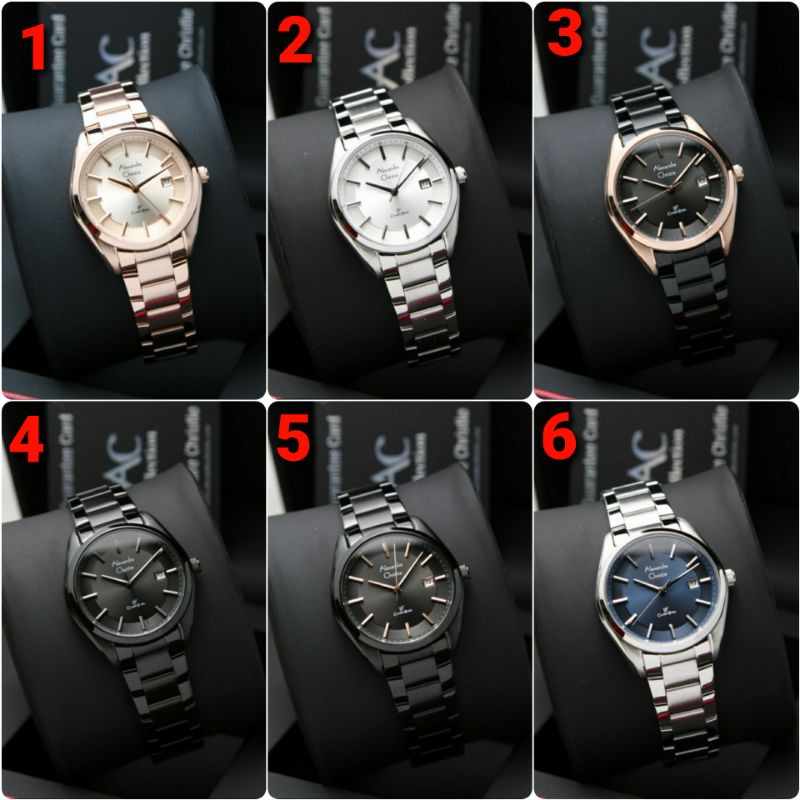 ORIGINAL GARANSI RESMI 1 TAHUN JAM TANGAN WANITA ALEXANDRE CHRISTIE RANTAI STAINLESS STEEL ARLOJI WA