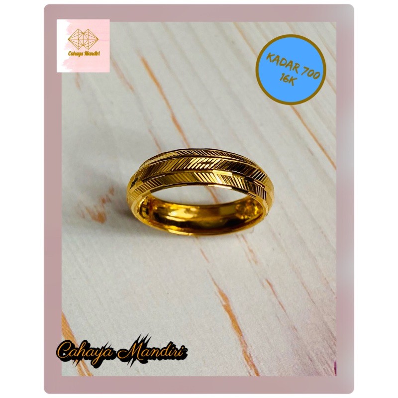 Cincin Emas Kadar 700 (16K) Berat +/- 1,35 Gram