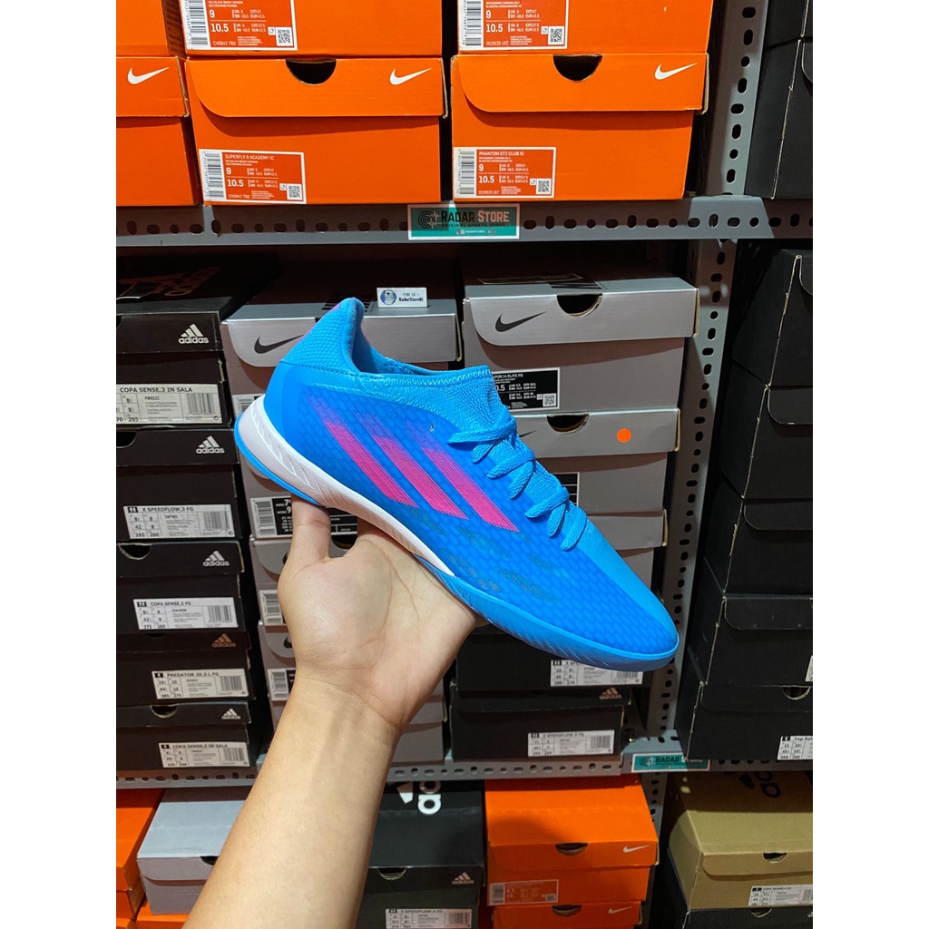 Sepatu Futsal Adidas X SpeedFlow.3 IN Skyrus White GW7489 Original BNIB