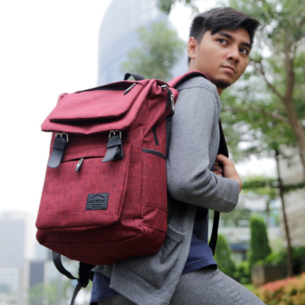 Tas Ransel Laptop - Backpack Laptop 14 Inch Travel Multigungsi Kekinian Pria Wanita Cewek Cowok