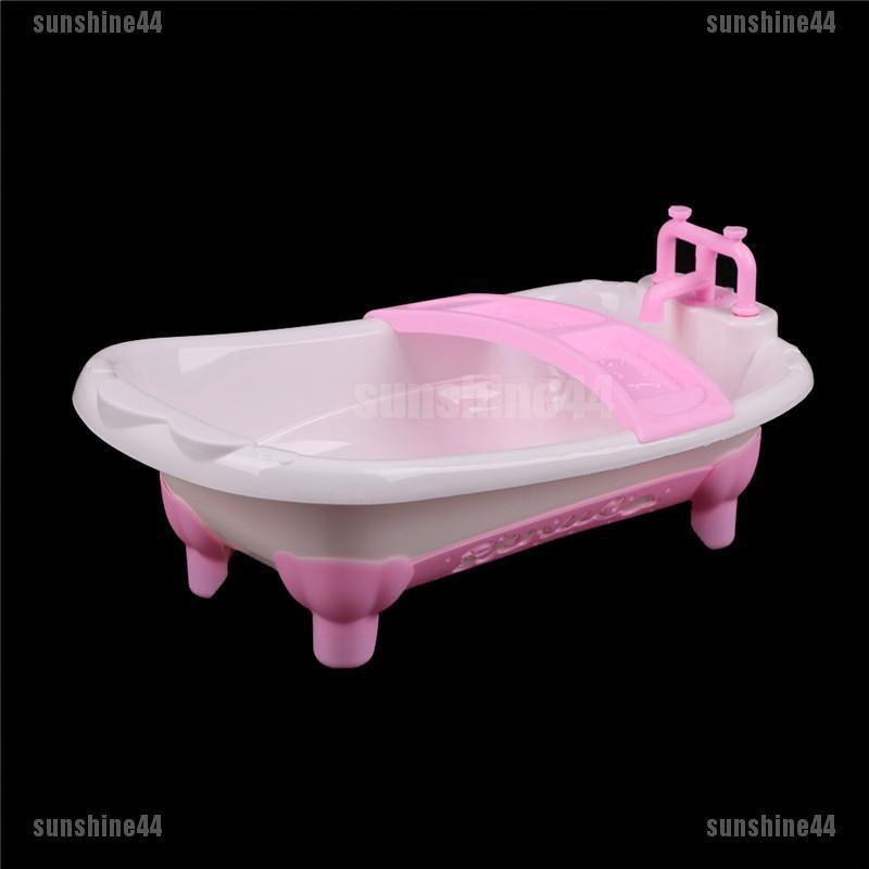 Bathtub / Bak Mandi Bahan Plastik Untuk Furnitur Kamar Mandi Boneka Barbie Ukuran 1 / 6