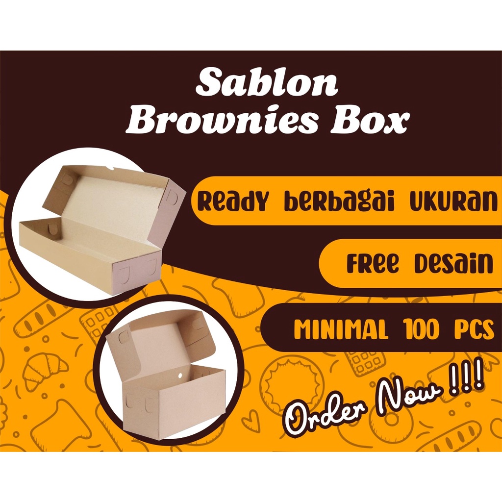 

Box Donat Brownies Sablon