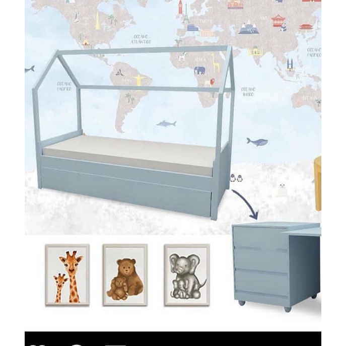 tempat tidur anak + box bayi