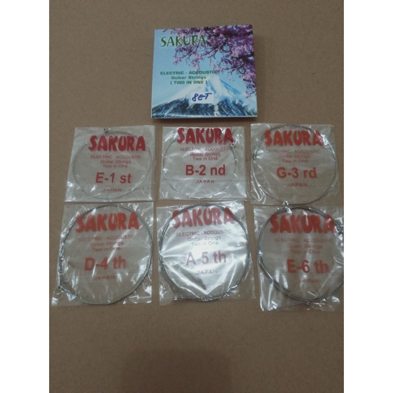 senar gitar sakura gitar listrik melodi 1 set