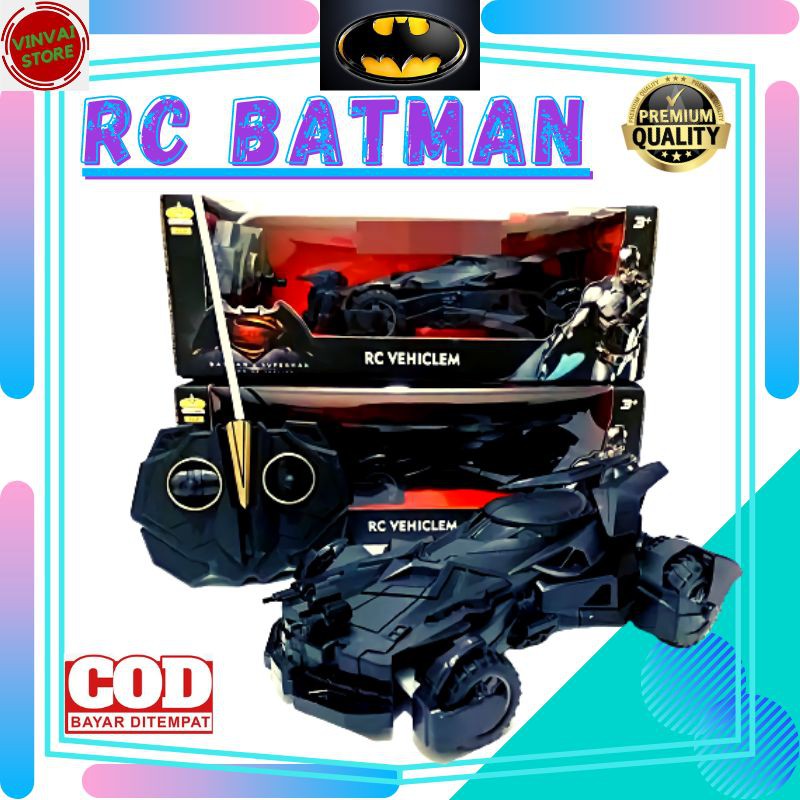 Remot Kontrol Betmen Bat Mobile RC Radio Control Mainan Anak Kualitas Premium