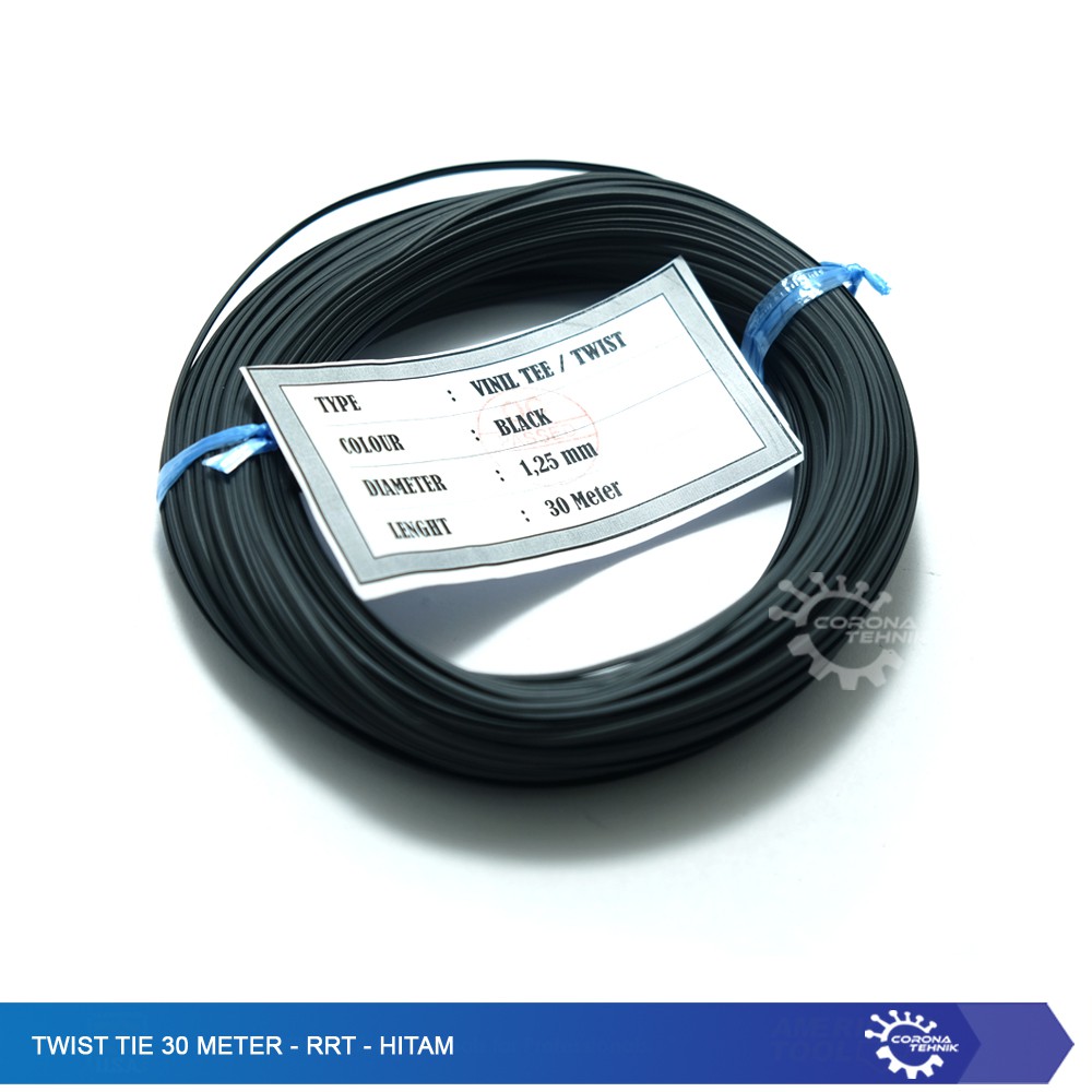 Twist Tie 30 Meter - RRT - Hitam