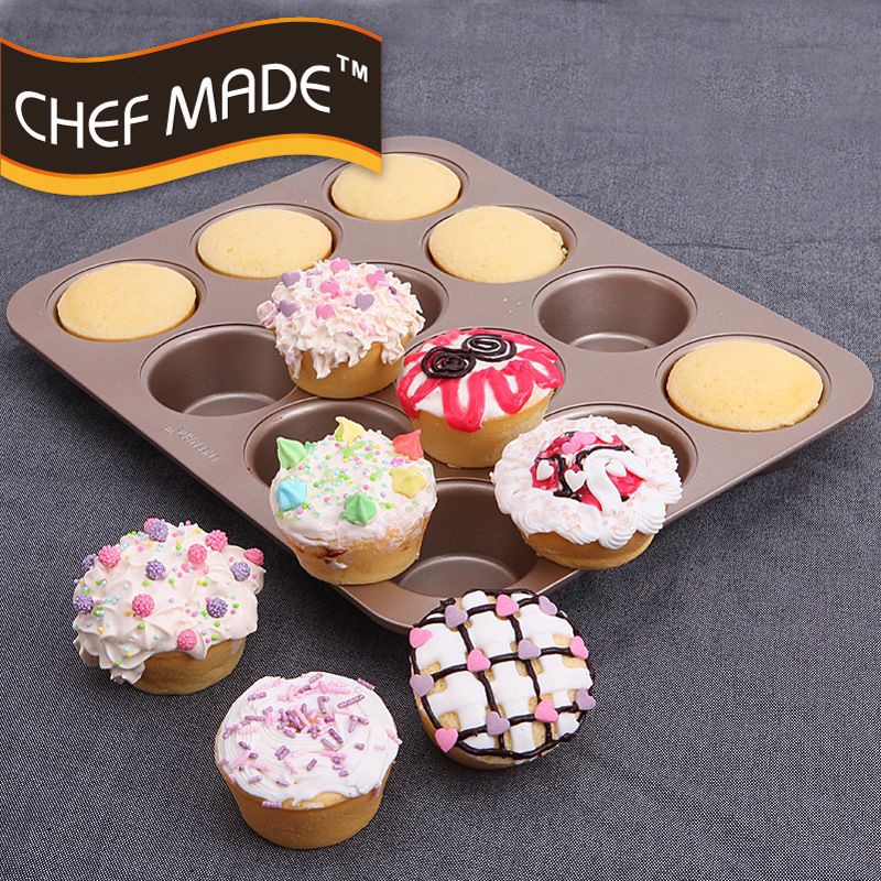 chefmade muffin 12cups bake pan wk9067 / loyang cup cake