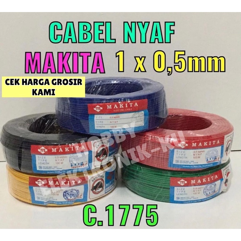 CABLE NYAF MAKITA 1x0,5 100M