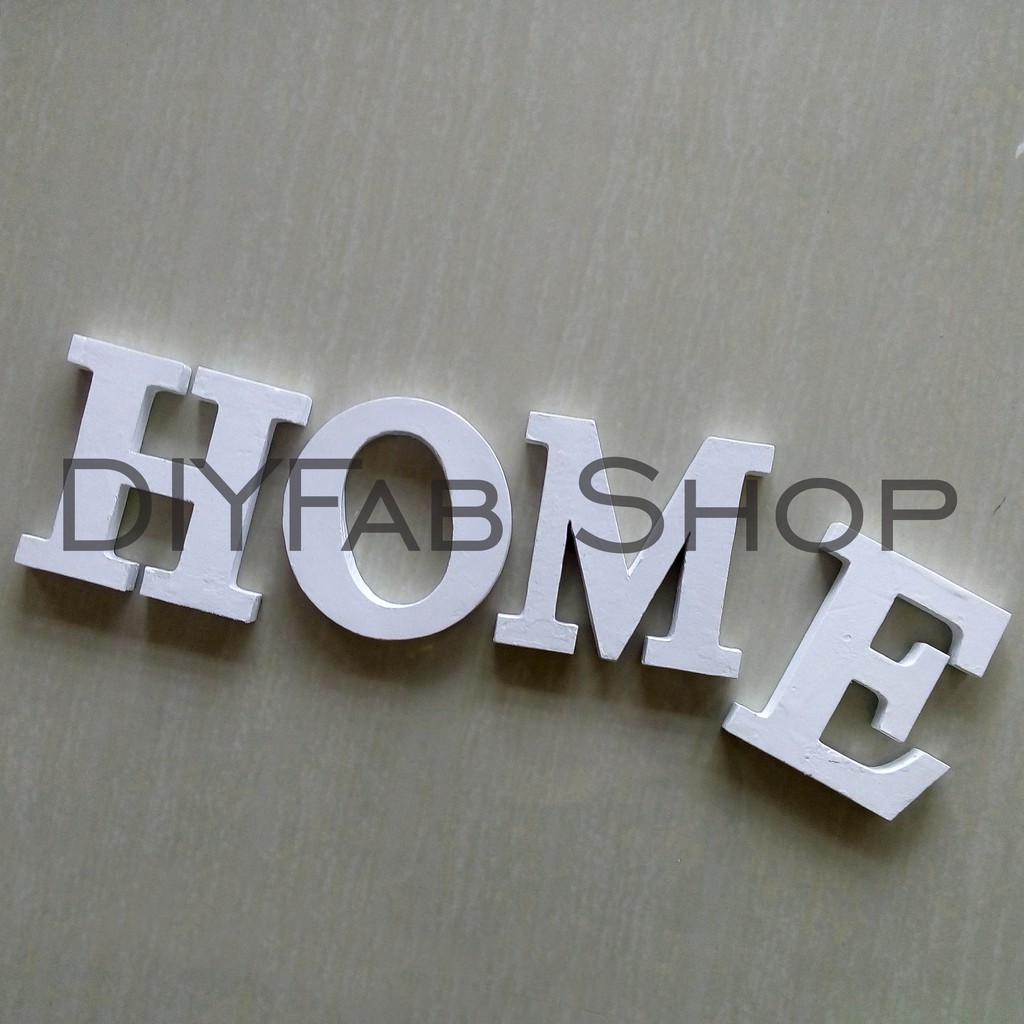 1pcs Huruf Kayu Alphabet Alfabet Times New Roman 340pt 9cm 12mm Putih