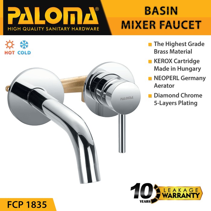 PALOMA FCP 1835 Keran Mixer Wastafel Cuci Tangan Panas Dingin Kran Air