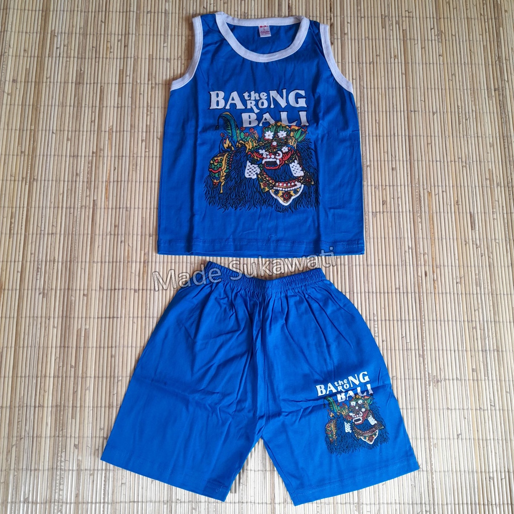 Setelan singlet anak motif khas bali baju celana