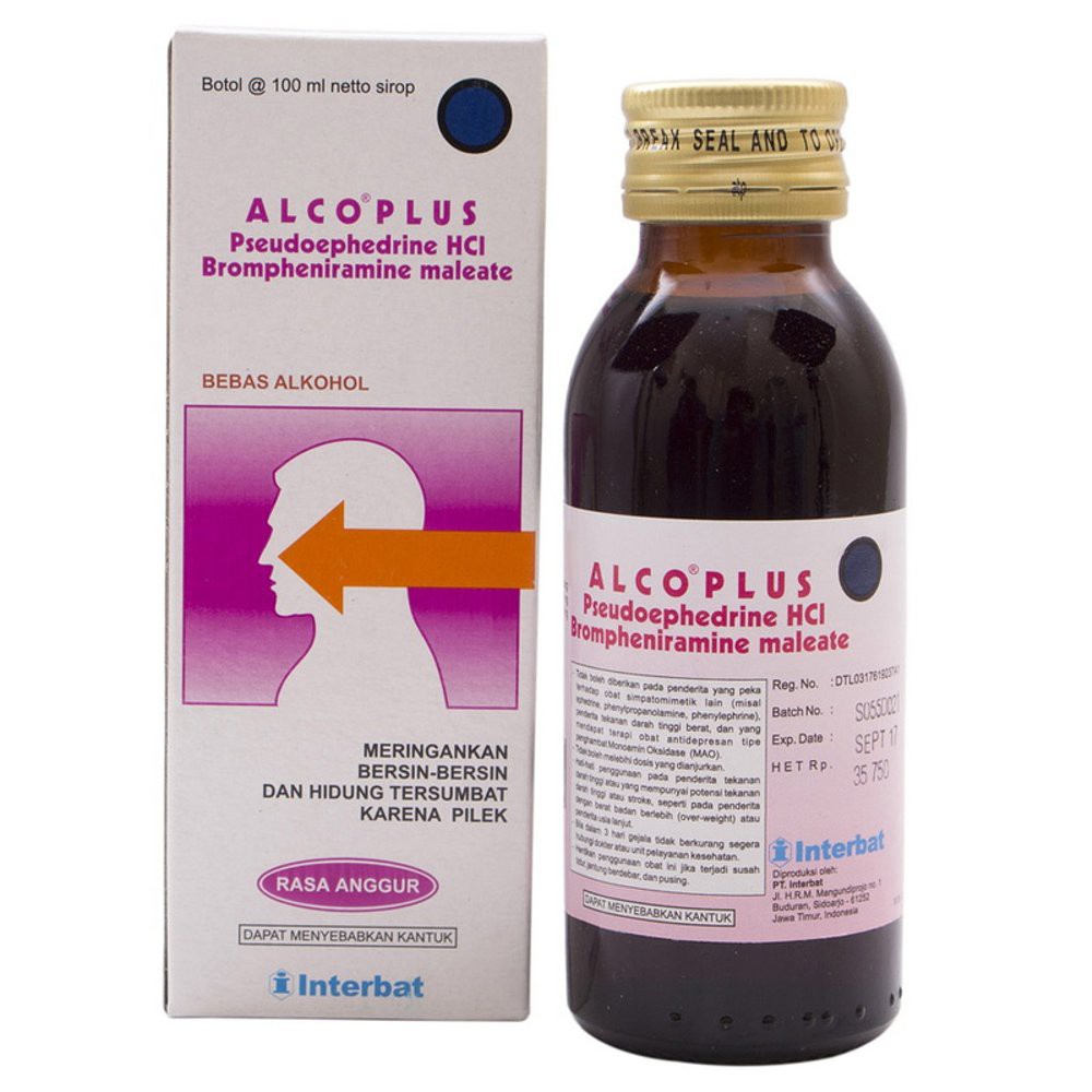 Alco Plus Sirup 100mL // Obat batuk pilek berdahak