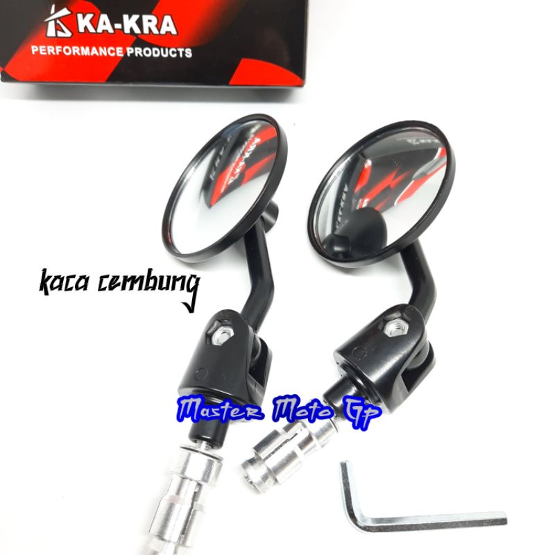 Spion jalu tracker Universal gagang bengkok Modifikasi spion jalu bulat kaca cembung ka-kra