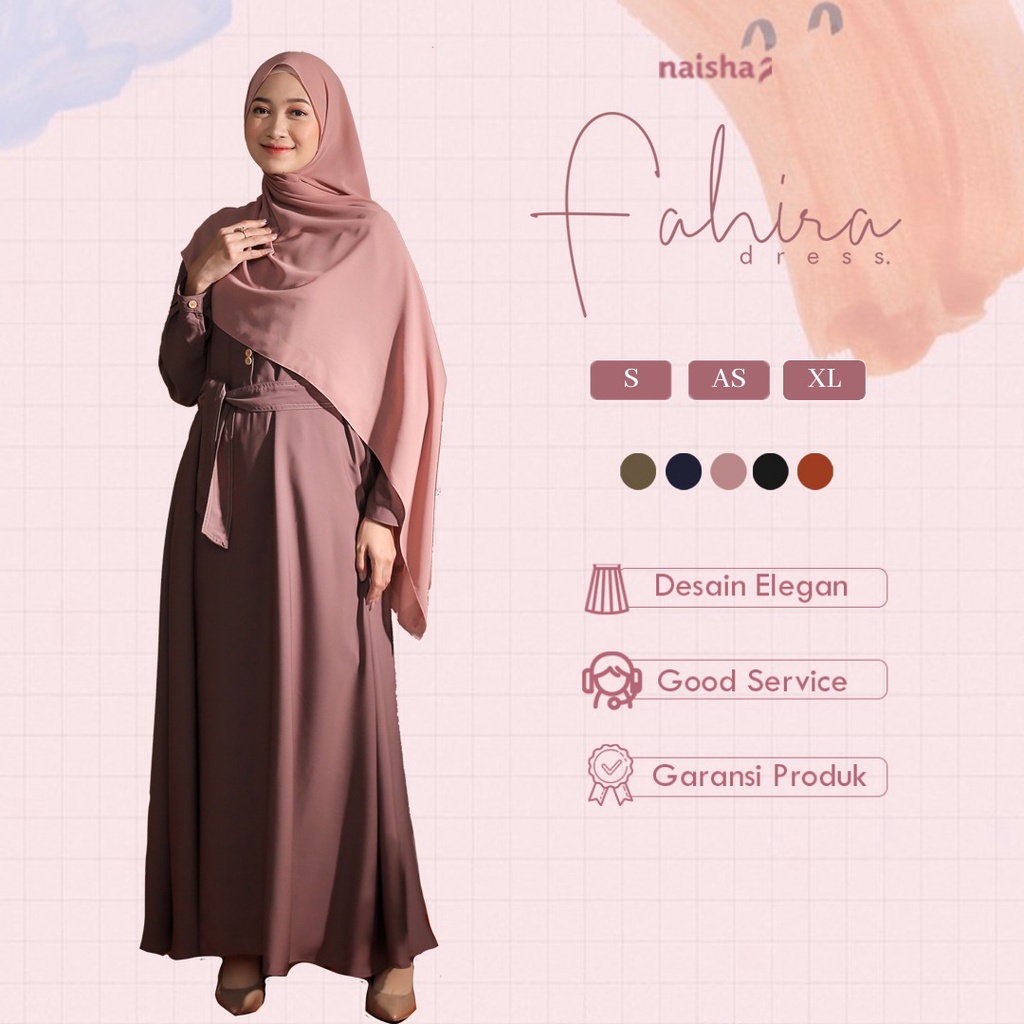 Fahira Dress by Naishaofficial / Gamis Fahira / Gamis Dewasa