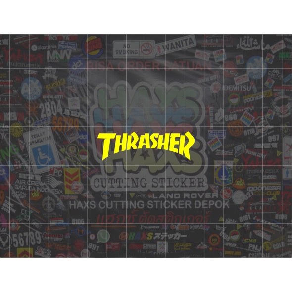 Cutting Sticker Thrasher Ukuran 5 Cm Untuk Motor Mobil