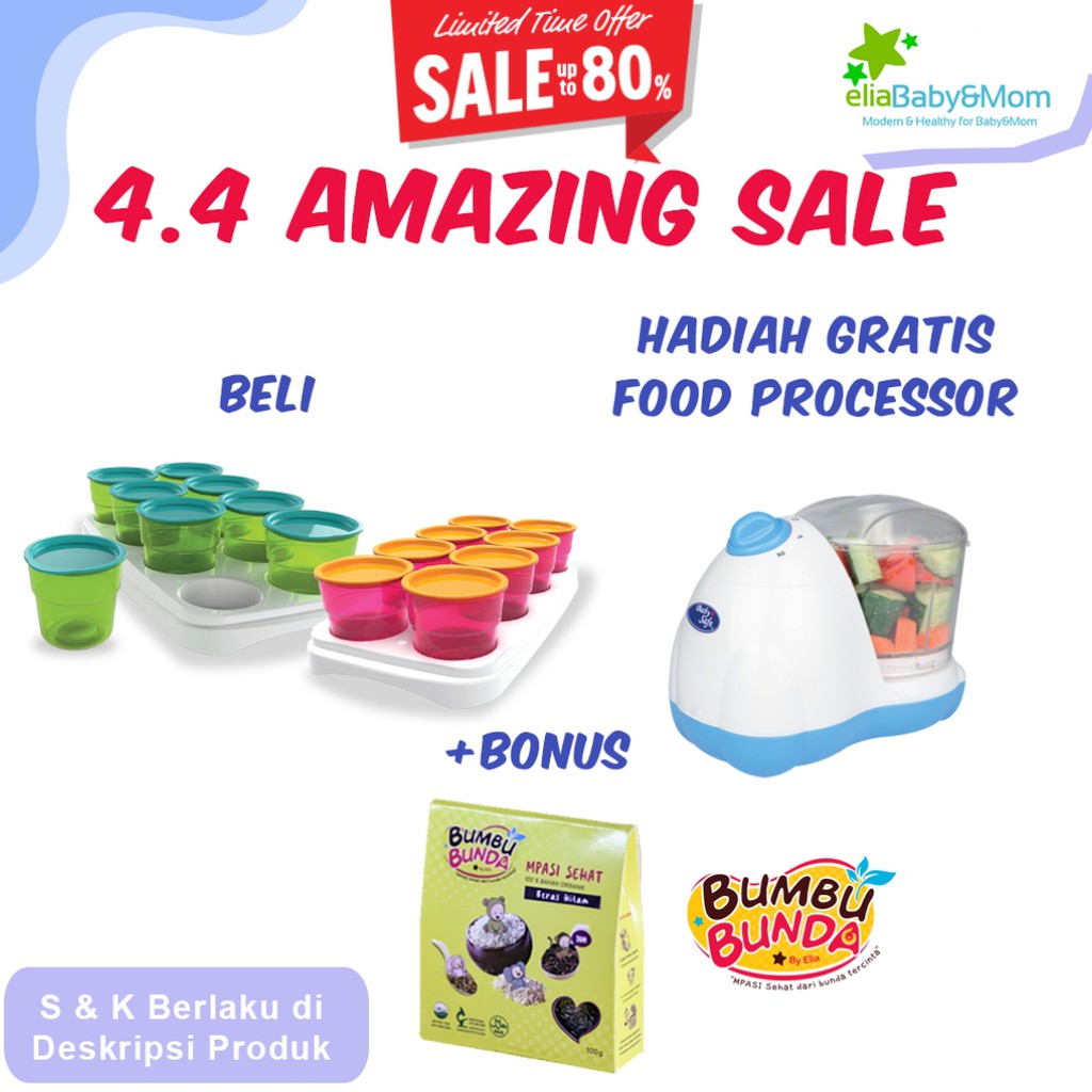 Baby Safe Multi Food Container Wadah Penyimpanan MPASI Baby Safe Multi Food Container Wadah Penyimpanan MPASI