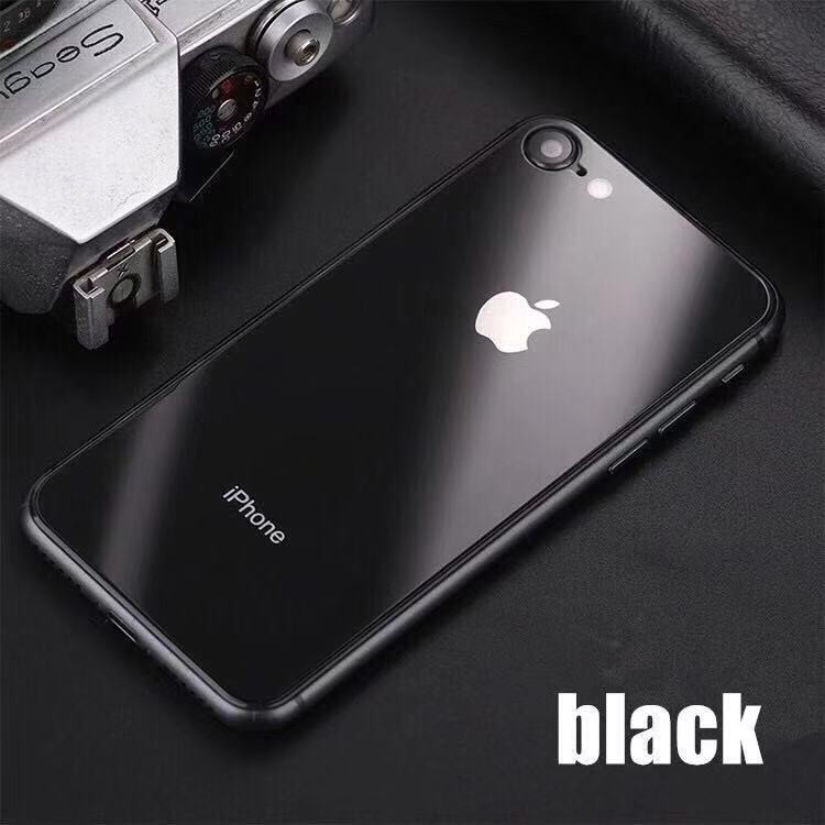 Kasus iPhone11 kaca kembali film 11Pro 7 P iPhone 8 plus iX XS Max XR iPhone 6 i6s Ditambah stiker berwarna kaca bawah film