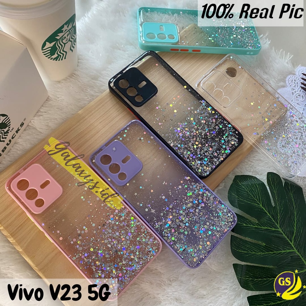 Vivo V27 PRO V27E V23E V23 5G 2022 VIVO Y15S Y21T Y21 Y21S Y33T Y33S V21 4G V21 5G V20 V20 SE Y53S Y51A Y51 Case Dove Glitter Bling Star Light Candy  Camera Macaron Gliter Pelindung Kamera