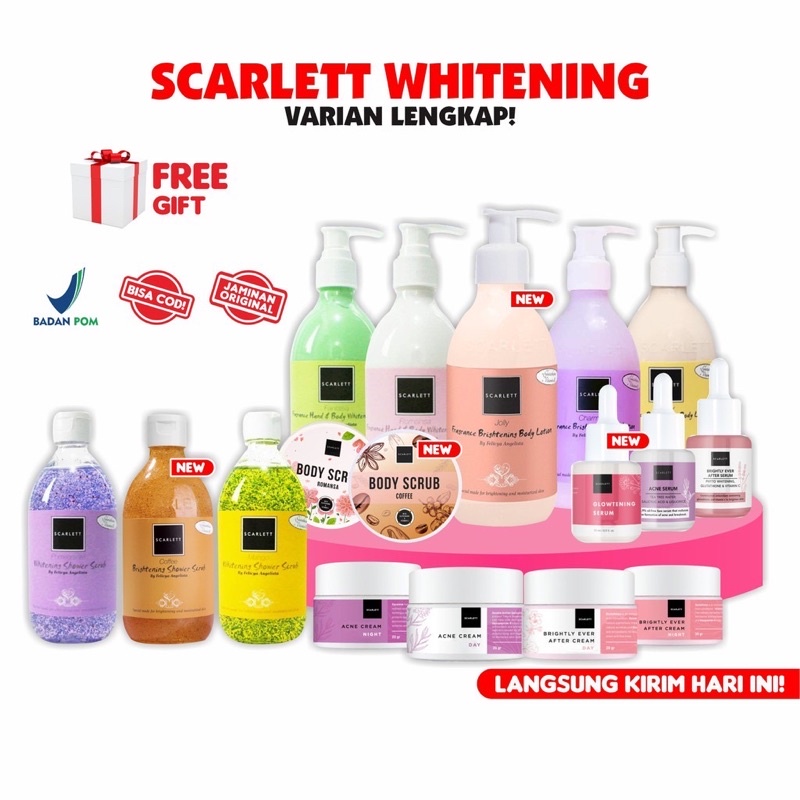 SCARLETT WHITENING TERLENGKAP (Jaminan Original) By Felicya Angelista