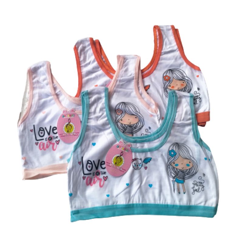 LUSINAN 12 PCS MINISET ANAK PEREMPUAN / TANK TOP ANAK / BRA REMAJA BH TANPA BUSA DOMISOL
