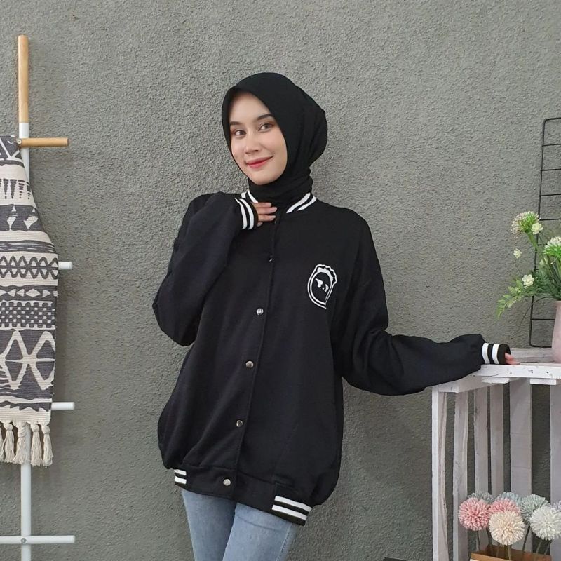 jaket sweater BE smile basebbal XXL