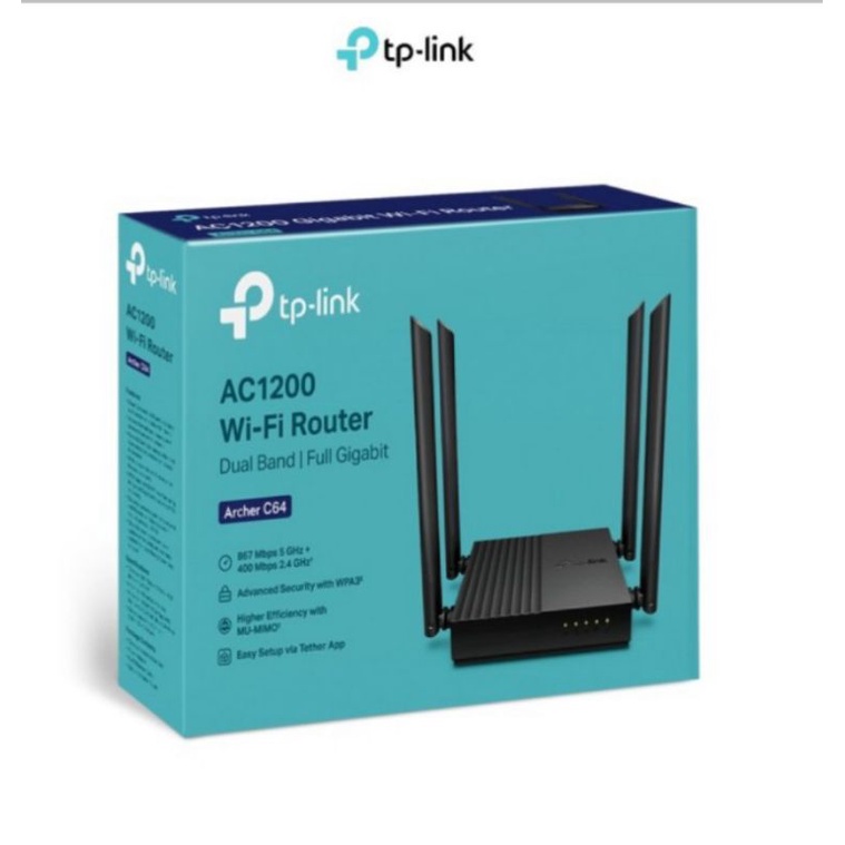 TP_LINK Archer C64 AC 1200 Dual Band Wireless MU_MIMO Wifi Router