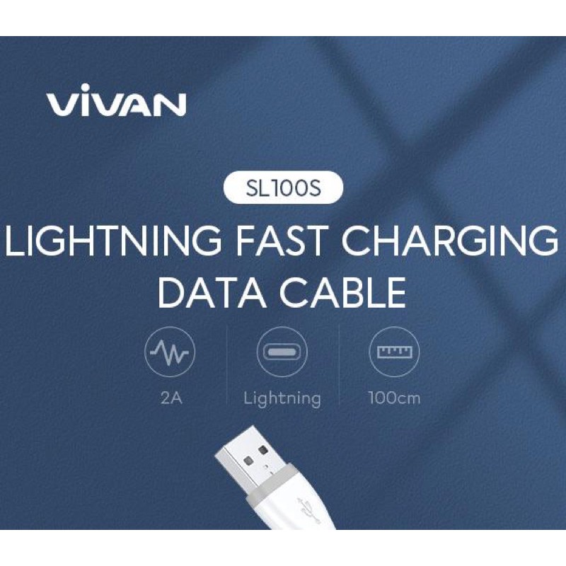 KABEL VIVAN SL100S IPHONE ORIGINAL HIGHSPEED CHARGING &amp; DATA TRANSFER