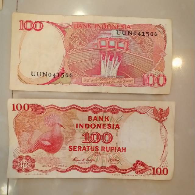 uang kertas lama 100 rupiah thn 1984