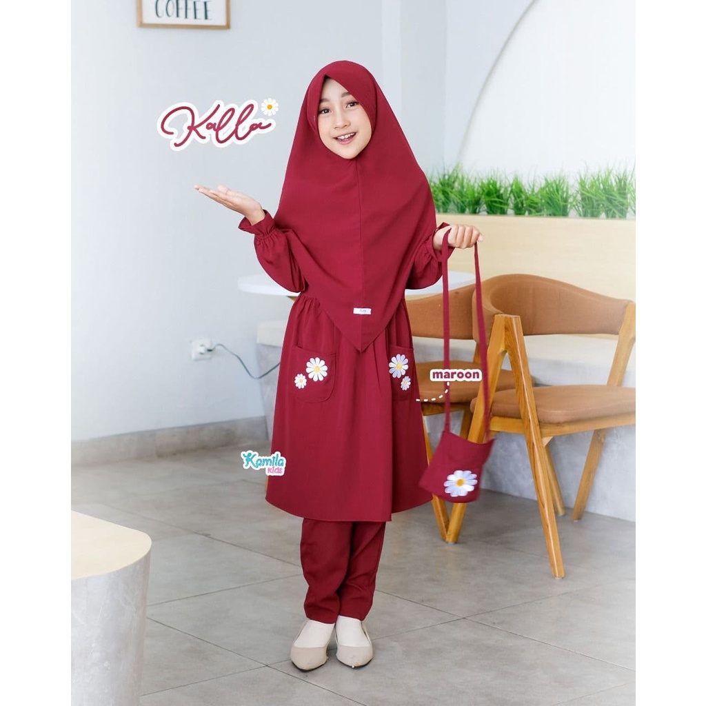 Tunik Panjang Set KALLA original by KAMILA KIDS