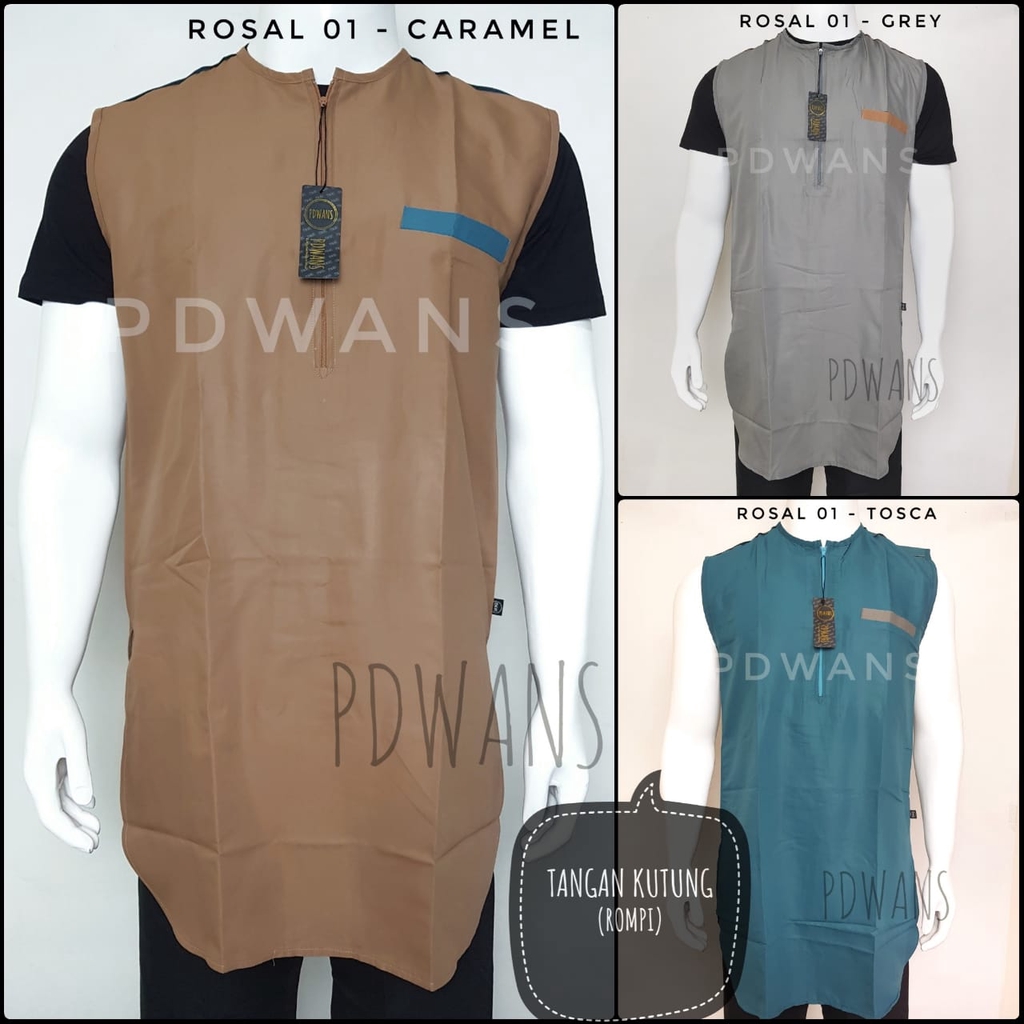 Rompi Solat ROSOL Dewasa Warna Poli Katun Toyobo by PDWANS