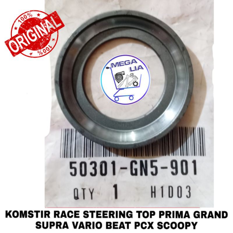Komstir Race Steering Top Cone Prima Grand Beat FI F1 PCX 125 CBU Vario IMPOR ORI HONDA 50301GN5901