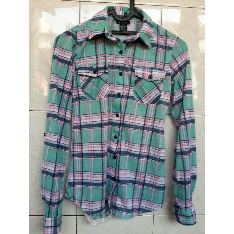 rue21, request jeans kemeja flanel remaja preloved