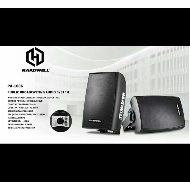 Speaker Surround Pasif 6"inch Hardwell PA-1006 Original -- Sepasang/2buah Speaker