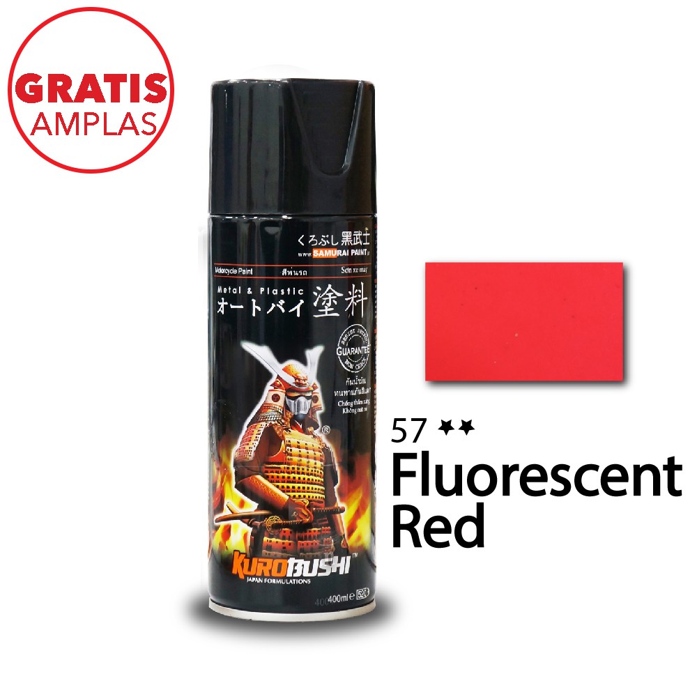 SAMURAI Cat Semprot Fluorescent Red - 57** 400ml