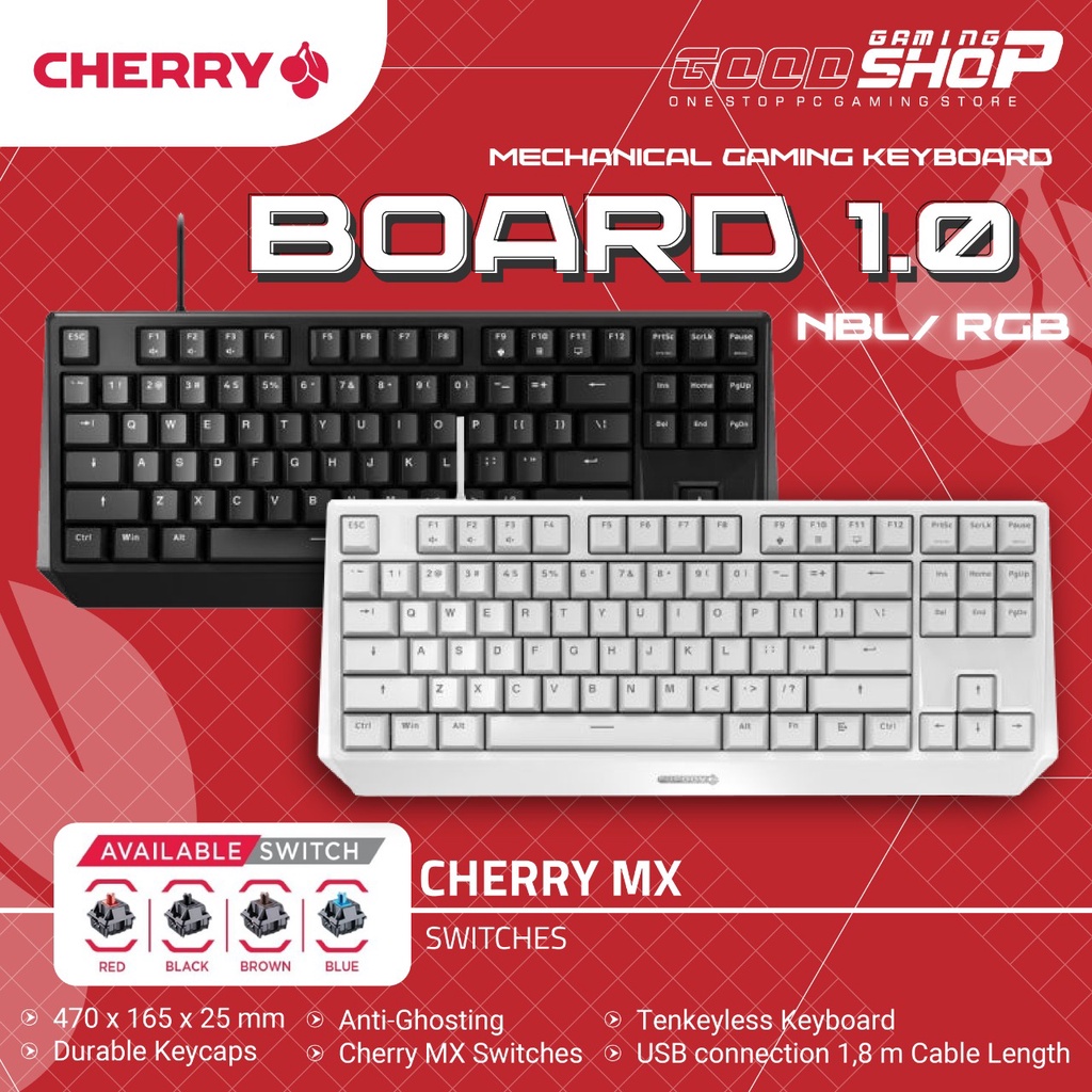 Cherry MX Board 1.0 NBL / RGB TKL - Gaming Keyboard