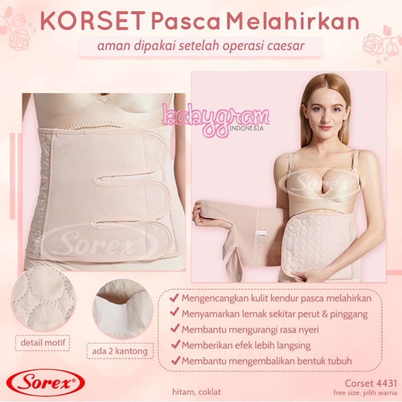 SOREX 4431 Korset Caesar Stagen Pasca Setelah Melahirkan - Postpartum Slimming Corset Gurita Strap